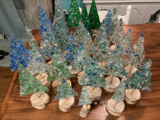 DIY Kit: 3D Christmas Trees with Wooden Base Local Pick Up